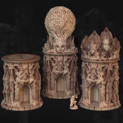 Gnarled Towers – The Veiled Grove | 3DHexes 3D Printed Tabletop Terrain (28-32mm) - image 2