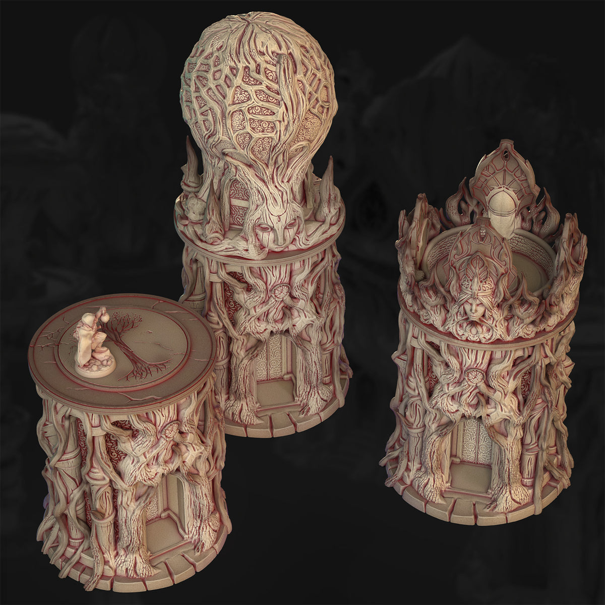 Gnarled Towers – The Veiled Grove | 3DHexes 3D Printed Tabletop Terrain (28-32mm) - image 3
