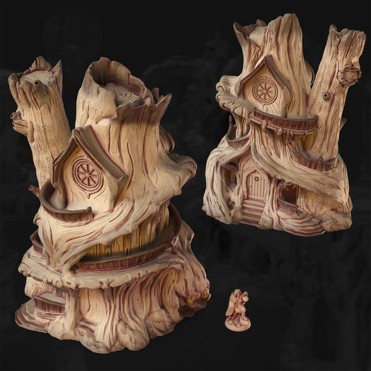 Veiled Houses – The Veiled Grove | 3DHexes 3D Printed Tabletop Terrain (28-32mm) - image 1