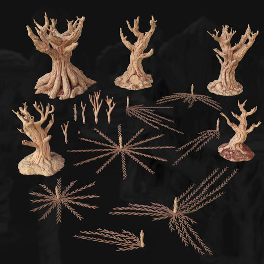 Veiled Trees – The Veiled Grove | 3DHexes 3D Printed Tabletop Terrain (28-32mm) - image 1