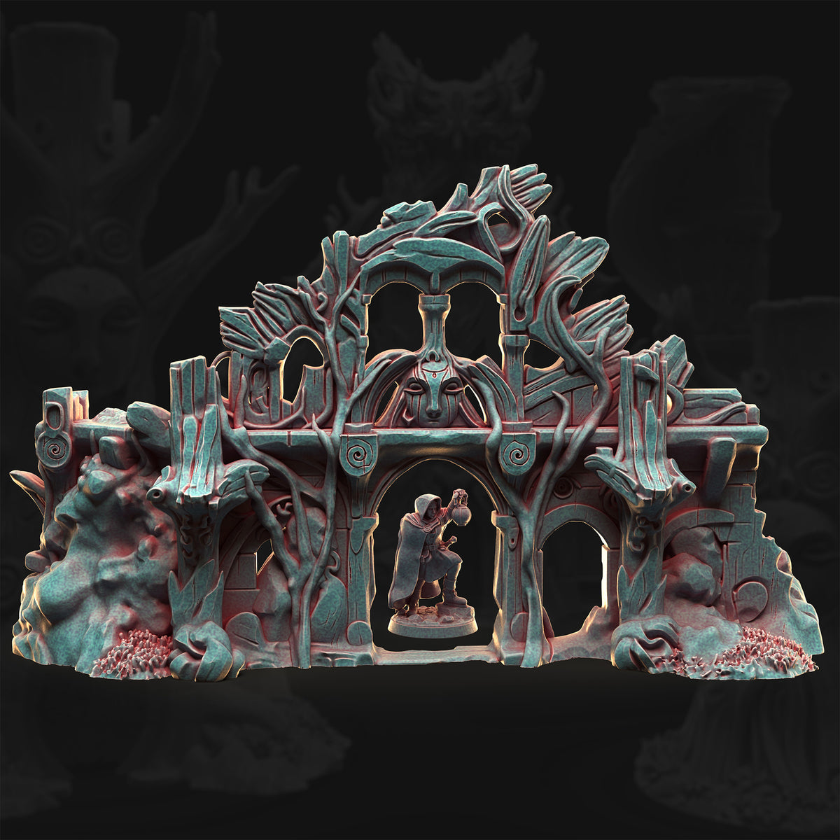 Whispering Ruins – Whisperleaf Sanctum | 3DHexes 3D Printed Tabletop Terrain (28-32mm) - image 1