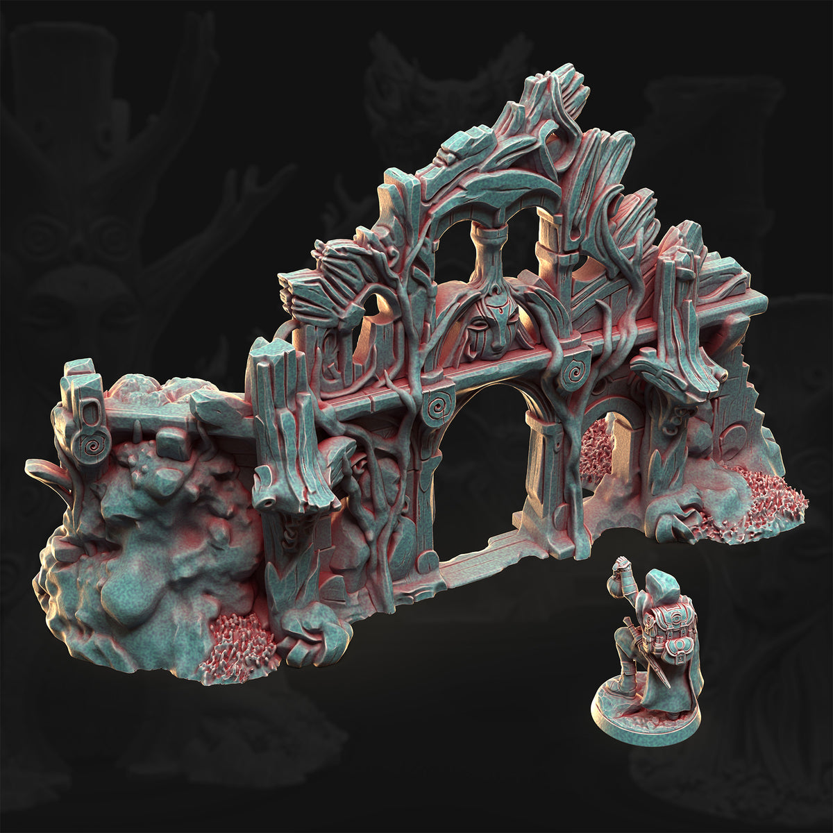 Whispering Ruins – Whisperleaf Sanctum | 3DHexes 3D Printed Tabletop Terrain (28-32mm) - image 3