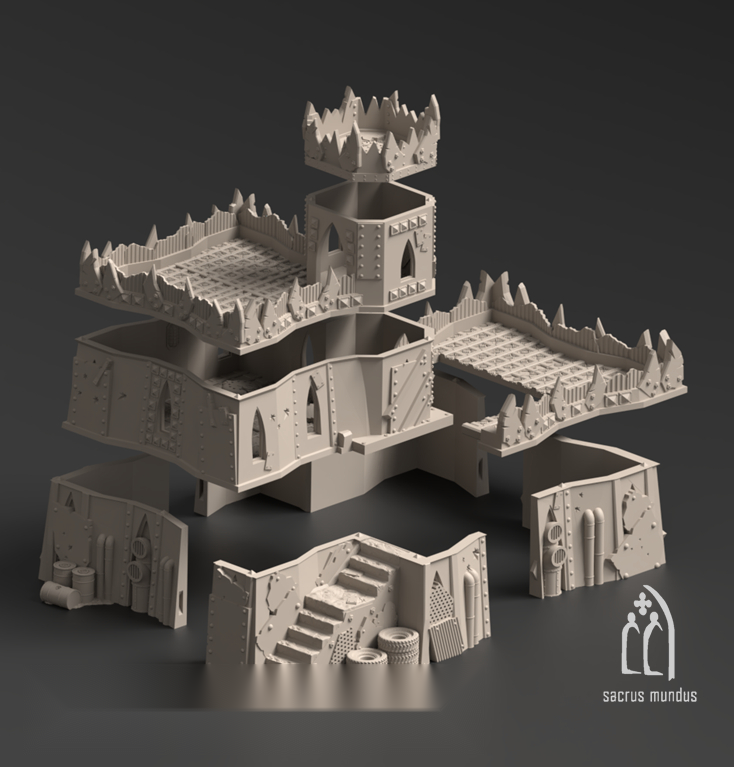 Warpzel-1A, Orc Settlement - Sacrusmundus terrain reference render