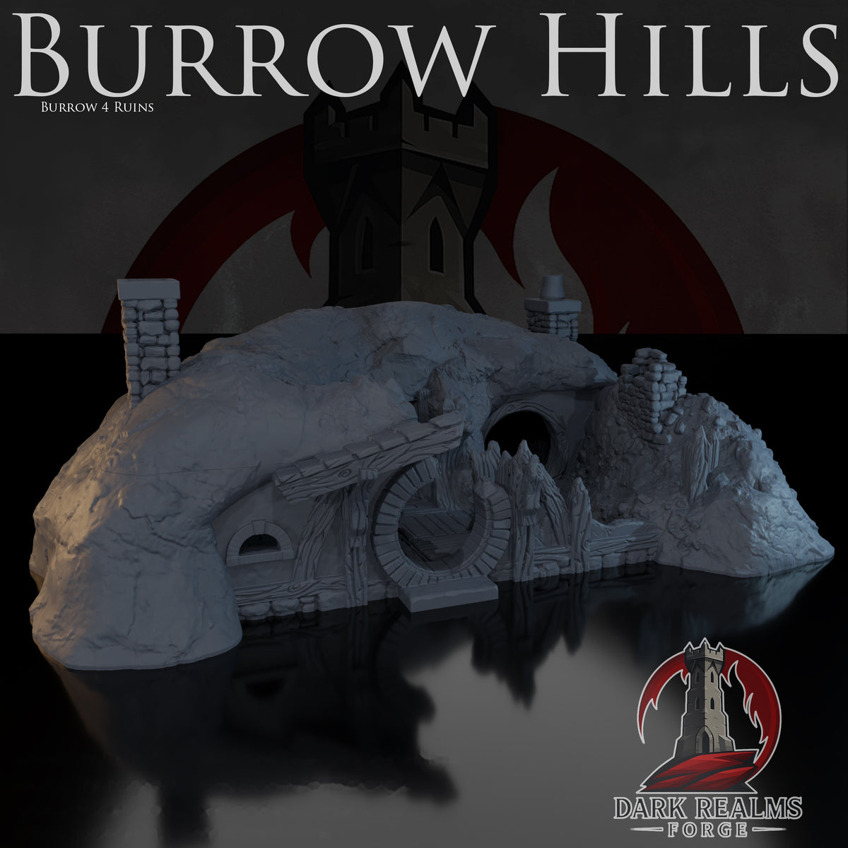 Ruins 4 – Burrow Hills – Tabletop Terrain – product image 1