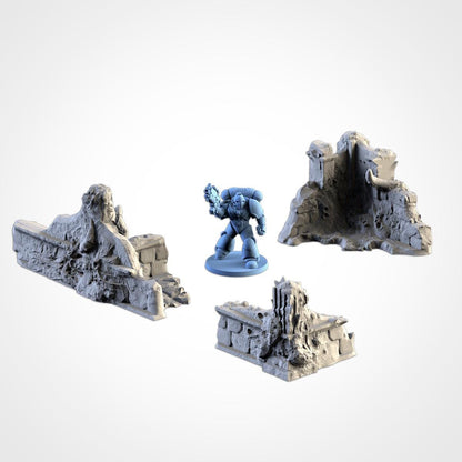 Infected Ruins Terrain – Pariah Style Set - Pieces- Sci-Fi Wargaming Scenery {By TXARLIFACTORY}
