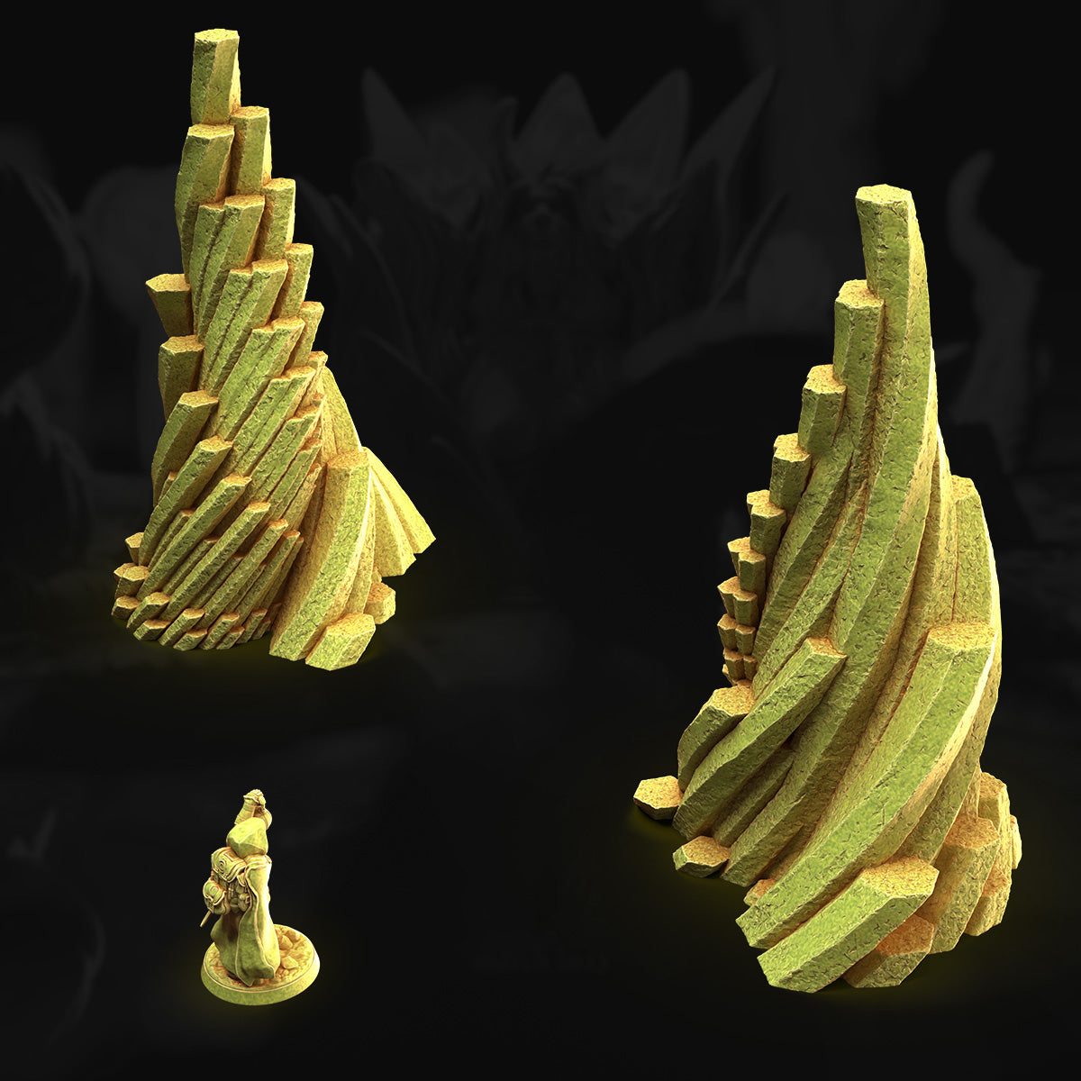 Spire – Basalt Rocks | 3DHexes 3D Printed Tabletop Terrain (28-32mm) - image 1