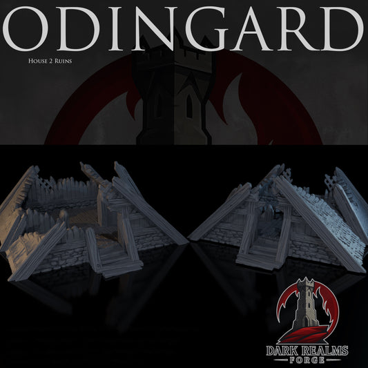 Norse House 2 Ruins – Odingard – Tabletop Terrain – product image 1