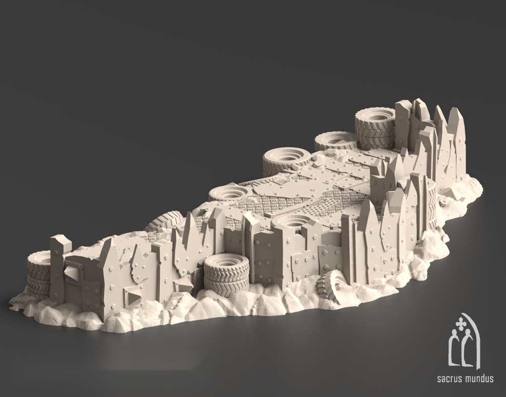 Warpzel-1A, No Git's Land Gulch - Sacrusmundus terrain reference render