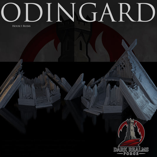 Norse House 1 Ruins – Odingard – Tabletop Terrain – product image 1