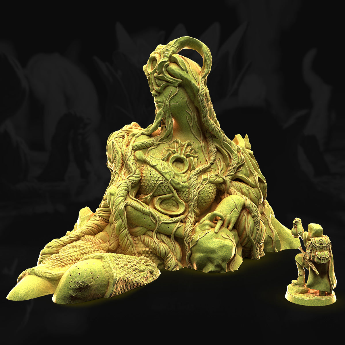 Statue of the Fallen Goddess – 3DHexes 3D Printed Tabletop Terrain (28-32mm) - image 1