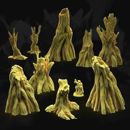 Swamp Trees Set – 3DHexes 3D Printed Tabletop Terrain (28-32mm) - image 2