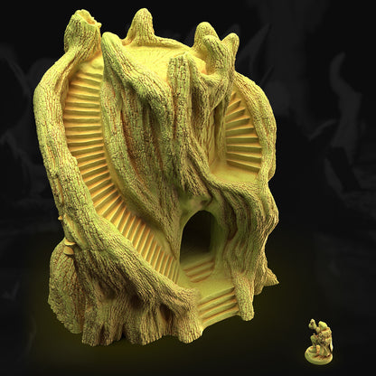 Treefolk Watchtower – 3DHexes 3D Printed Tabletop Terrain (28-32mm) - image 1