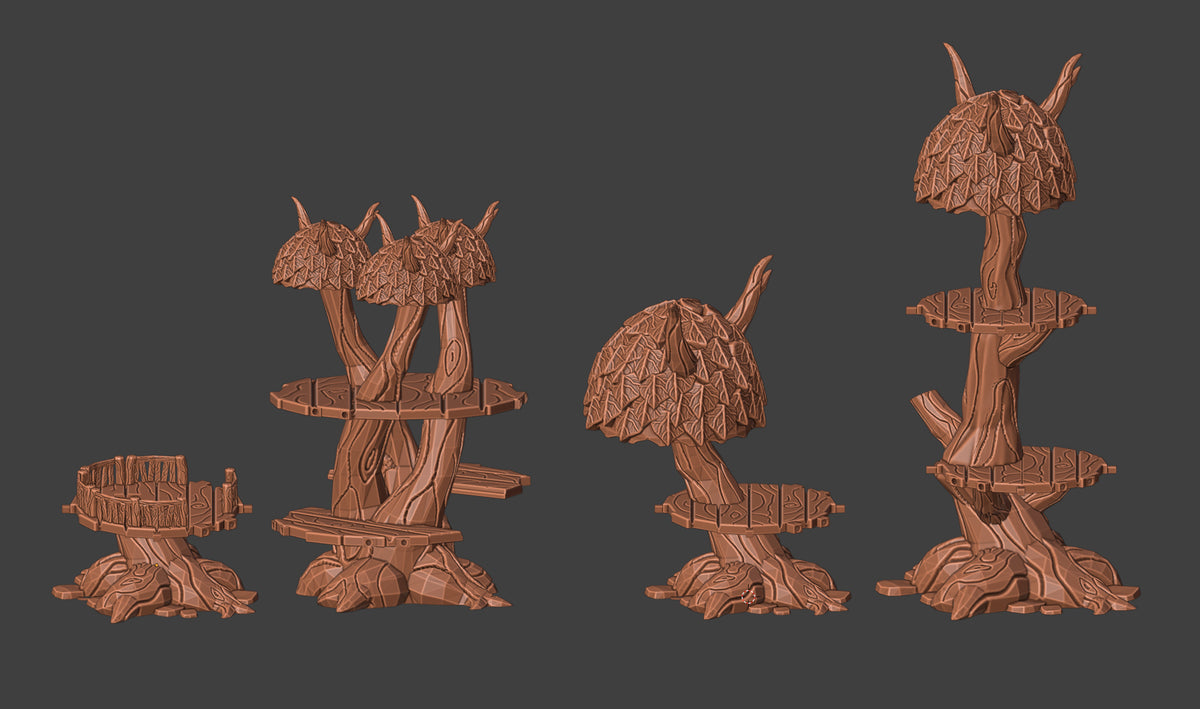 Modular Tree Platforms – RFIPRINTS 3D Printed Terrain (28mm) - image 4