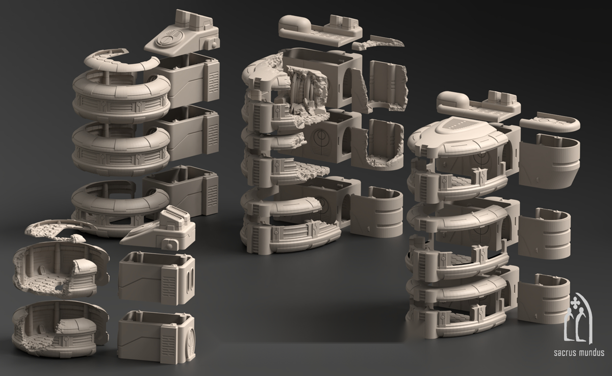 Talussa Prime, Shattered by Conflict - Sacrusmundus terrain reference render