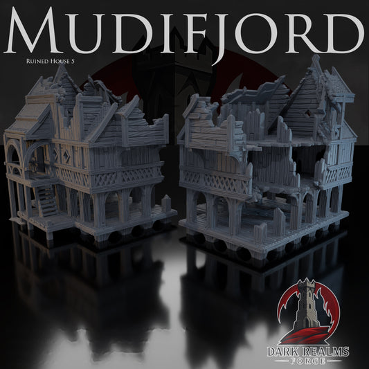 Building 5 Ruined – Mudifjord – Tabletop Terrain – product image 1