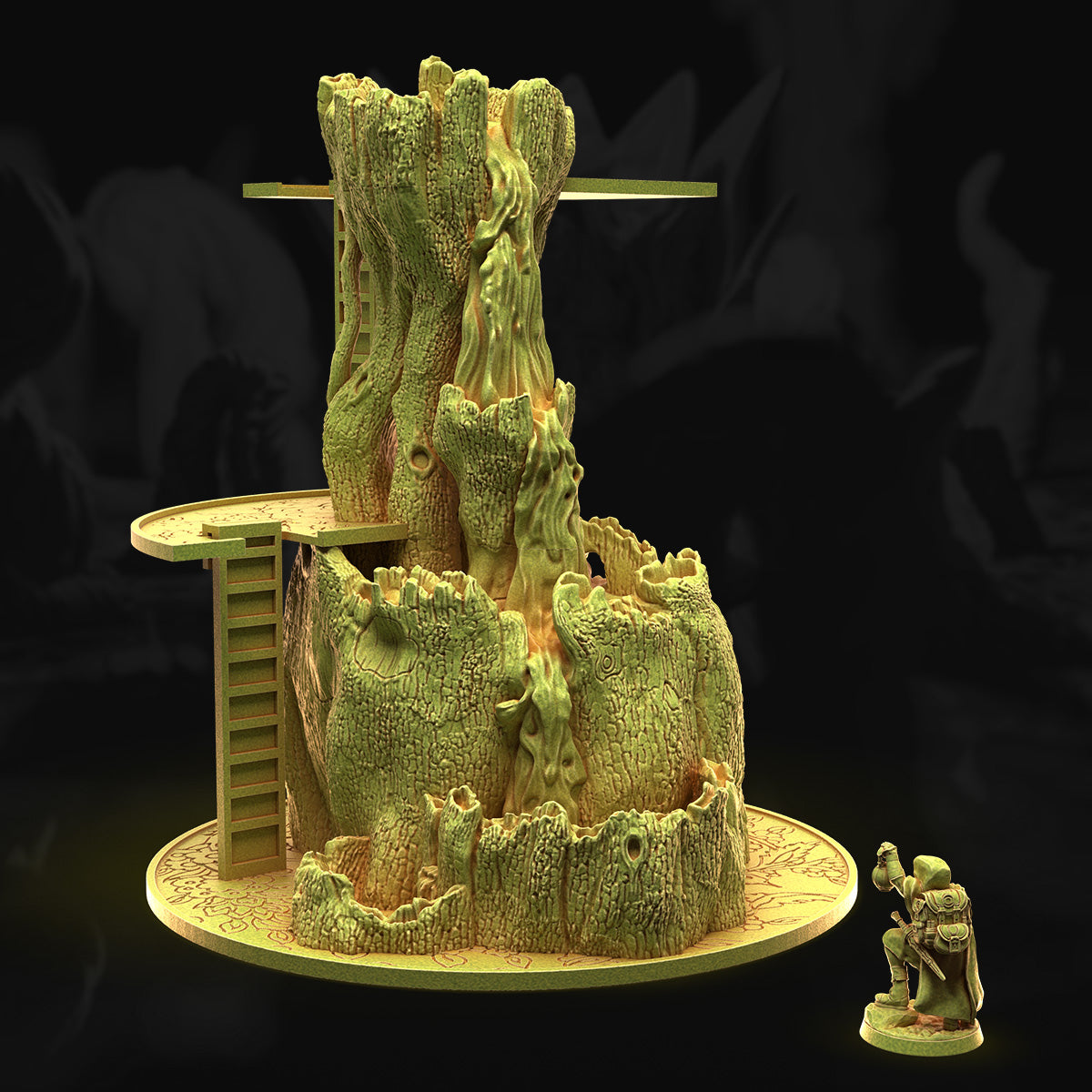 Arboreal Fountain – 3DHexes 3D Printed Tabletop Terrain (28-32mm) - image 1