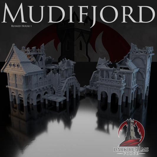 Building 1 Ruined – Mudifjord – Tabletop Terrain – product image 1