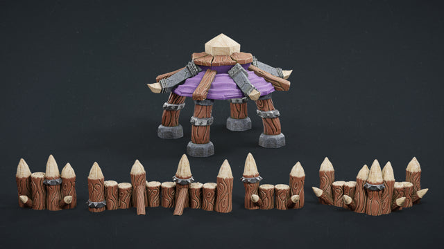 Orc Village Gazebo and Barricades – RFIPRINTS 3D Printed Terrain (28mm) - image 3