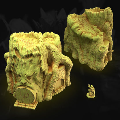Arboreal Houses (Exterior Only) – 3DHexes 3D Printed Tabletop Terrain (28-32mm) - image 1