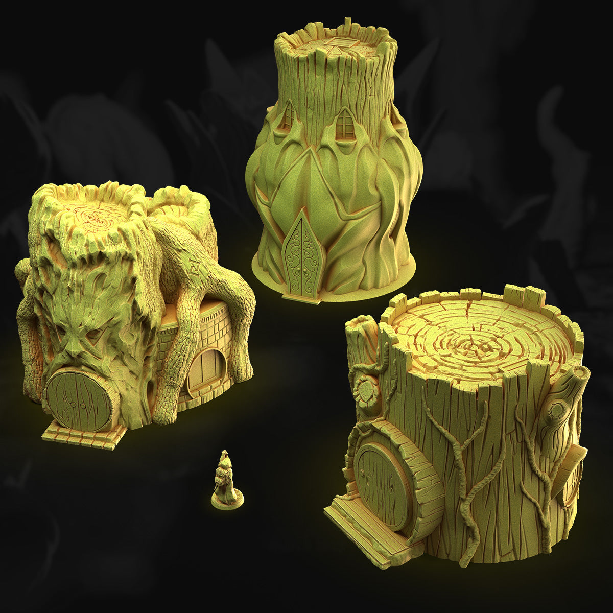 Arboreal Houses (Exterior Only) – 3DHexes 3D Printed Tabletop Terrain (28-32mm) - image 3