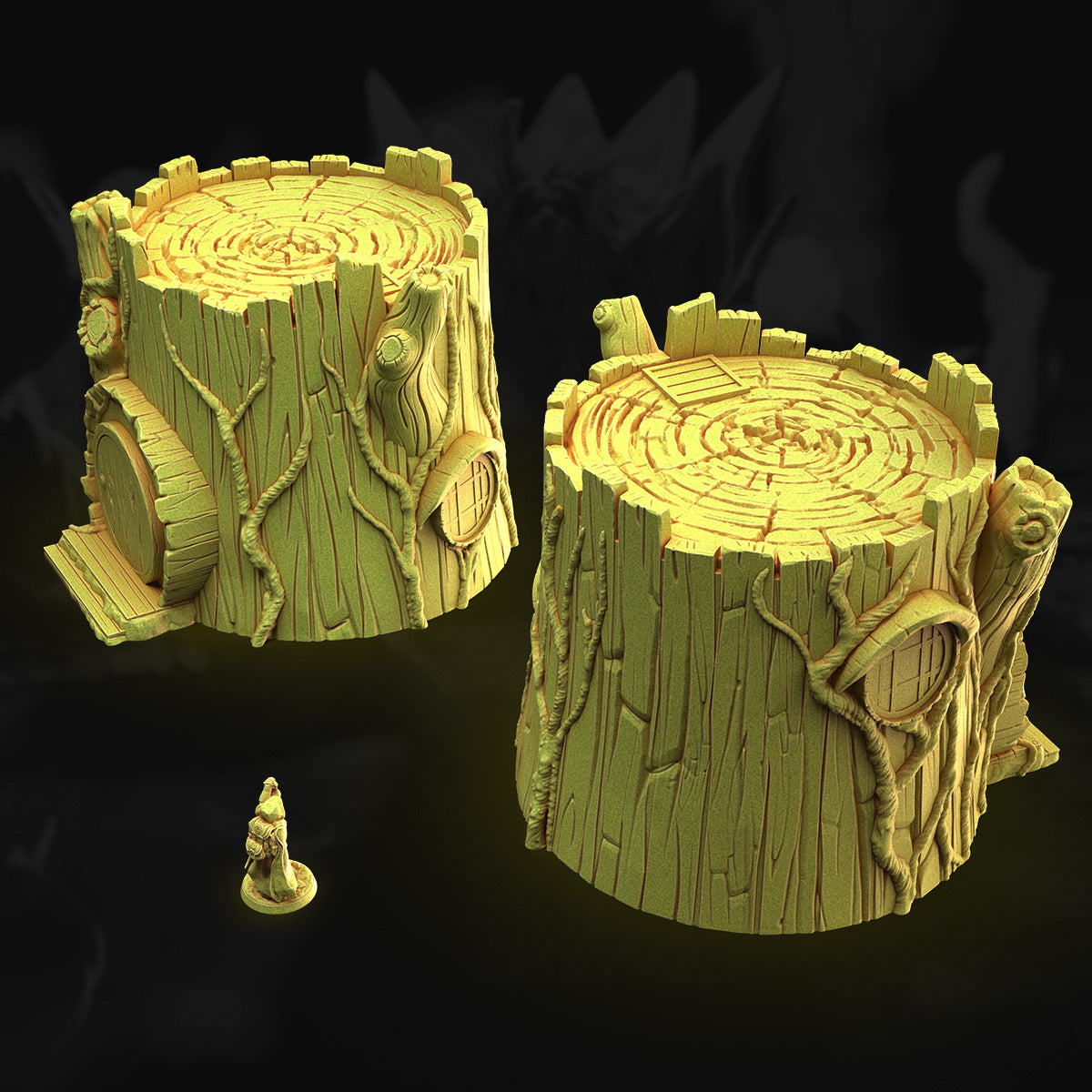 Arboreal Houses (Exterior Only) – 3DHexes 3D Printed Tabletop Terrain (28-32mm) - image 4