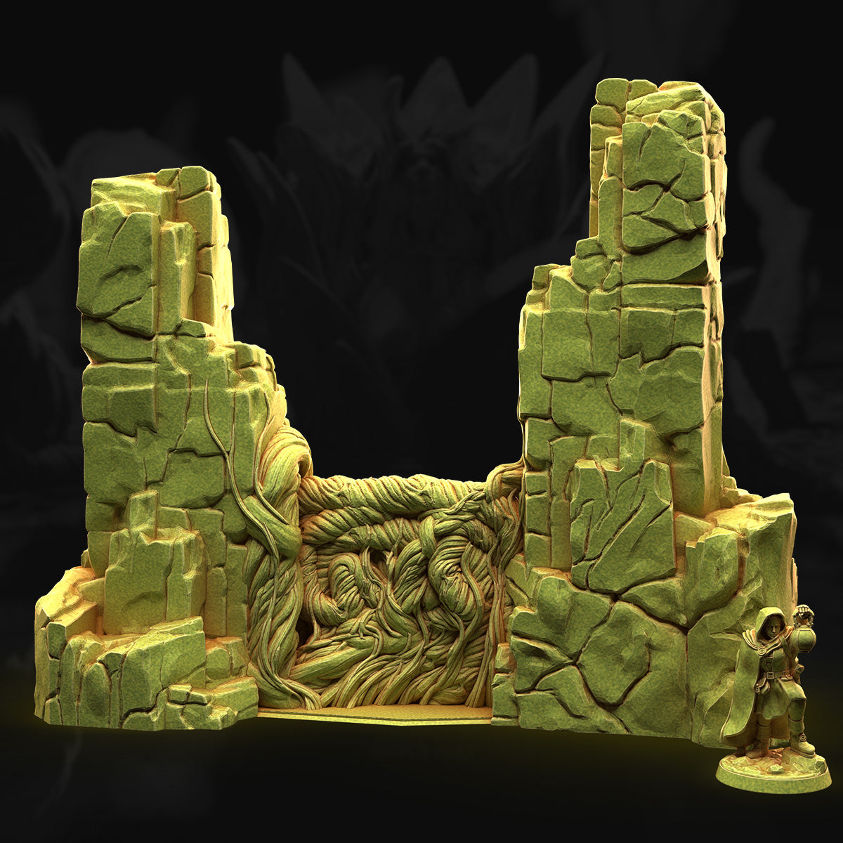 The Vined Passage – 3DHexes 3D Printed Tabletop Terrain (28-32mm) - image 1