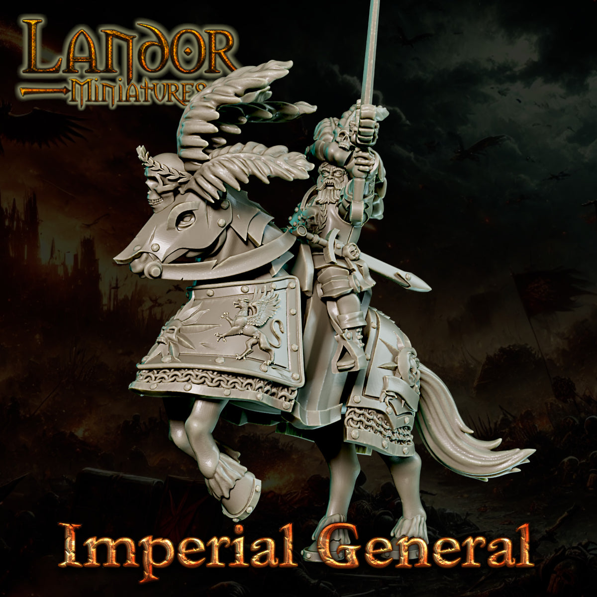 Imperial General – Landor Miniatures 3D Printed Miniature (32mm) - image 1