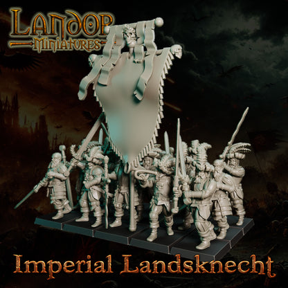 Imperial Landsknecht – Landor Miniatures 3D Printed Miniature (32mm) - image 1