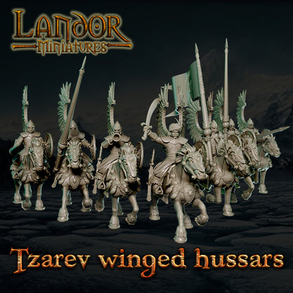 Tzarev winged hussars – Landor Miniatures 3D Printed Miniature (32mm) - image 3