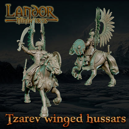 Tzarev winged hussars – Landor Miniatures 3D Printed Miniature (32mm) - image 7
