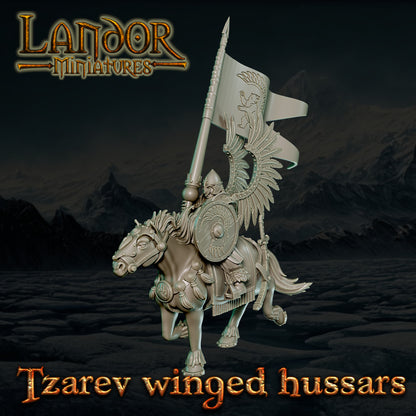 Tzarev winged hussars – Landor Miniatures 3D Printed Miniature (32mm) - image 5