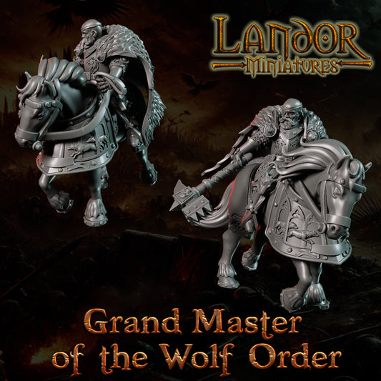 Grand Master of the Wolf Order – Landor Miniatures 3D Printed Miniature (32mm) - image 1