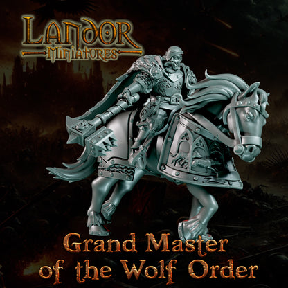 Grand Master of the Wolf Order – Landor Miniatures 3D Printed Miniature (32mm) - image 3