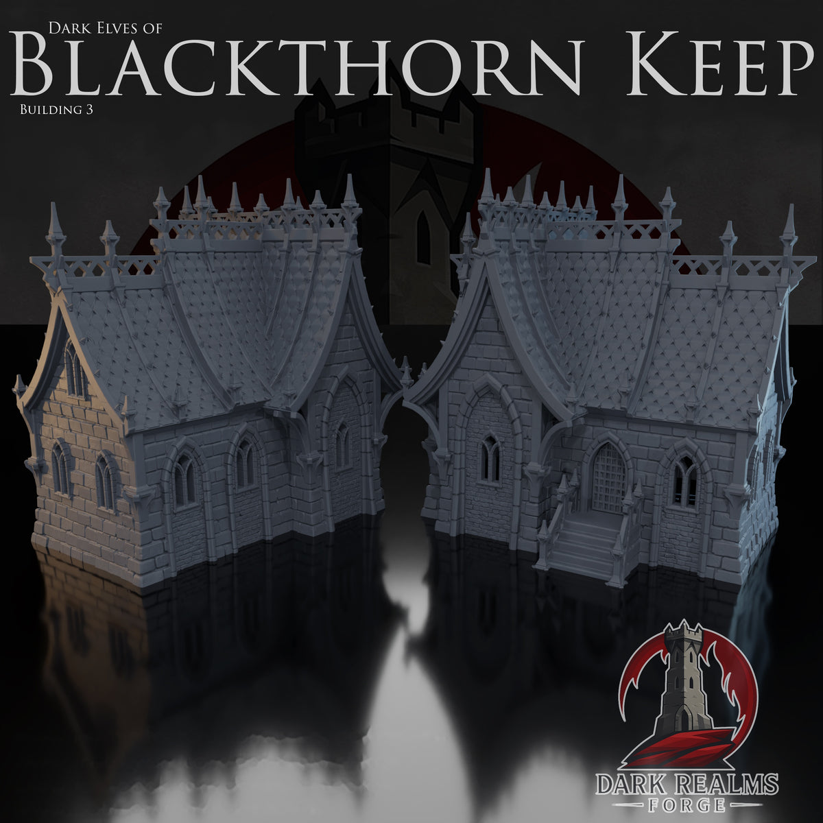 Dark Kin Elf Building 3 – Blackthorn Keep – Tabletop Terrain – product image 1