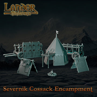 Severnik Cossack Encampment – Landor Miniatures 3D Printed Miniature (32mm) - image 2