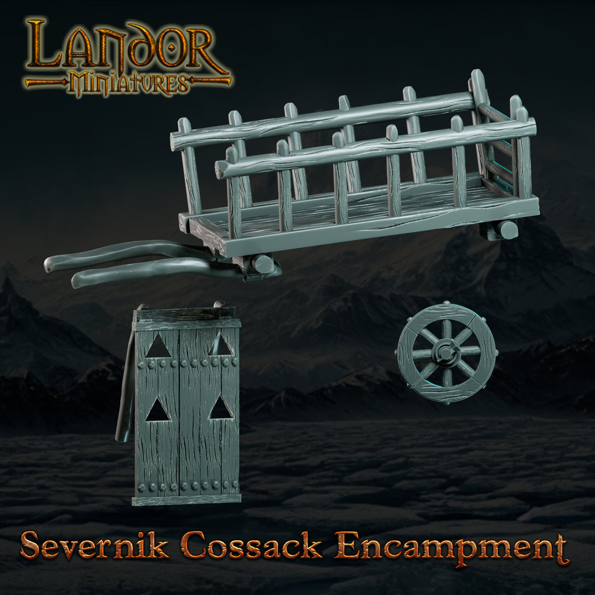 Severnik Cossack Encampment – Landor Miniatures 3D Printed Miniature (32mm) - image 1