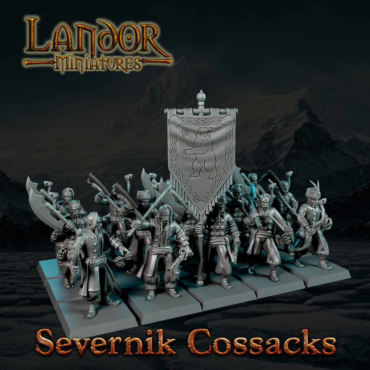 Secvernik Cossacks – Landor Miniatures 3D Printed Miniature (32mm) - image 4