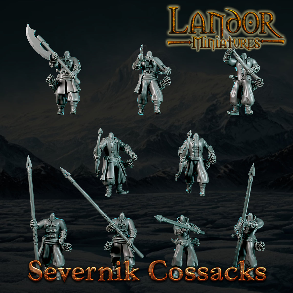 Secvernik Cossacks – Landor Miniatures 3D Printed Miniature (32mm) - image 3