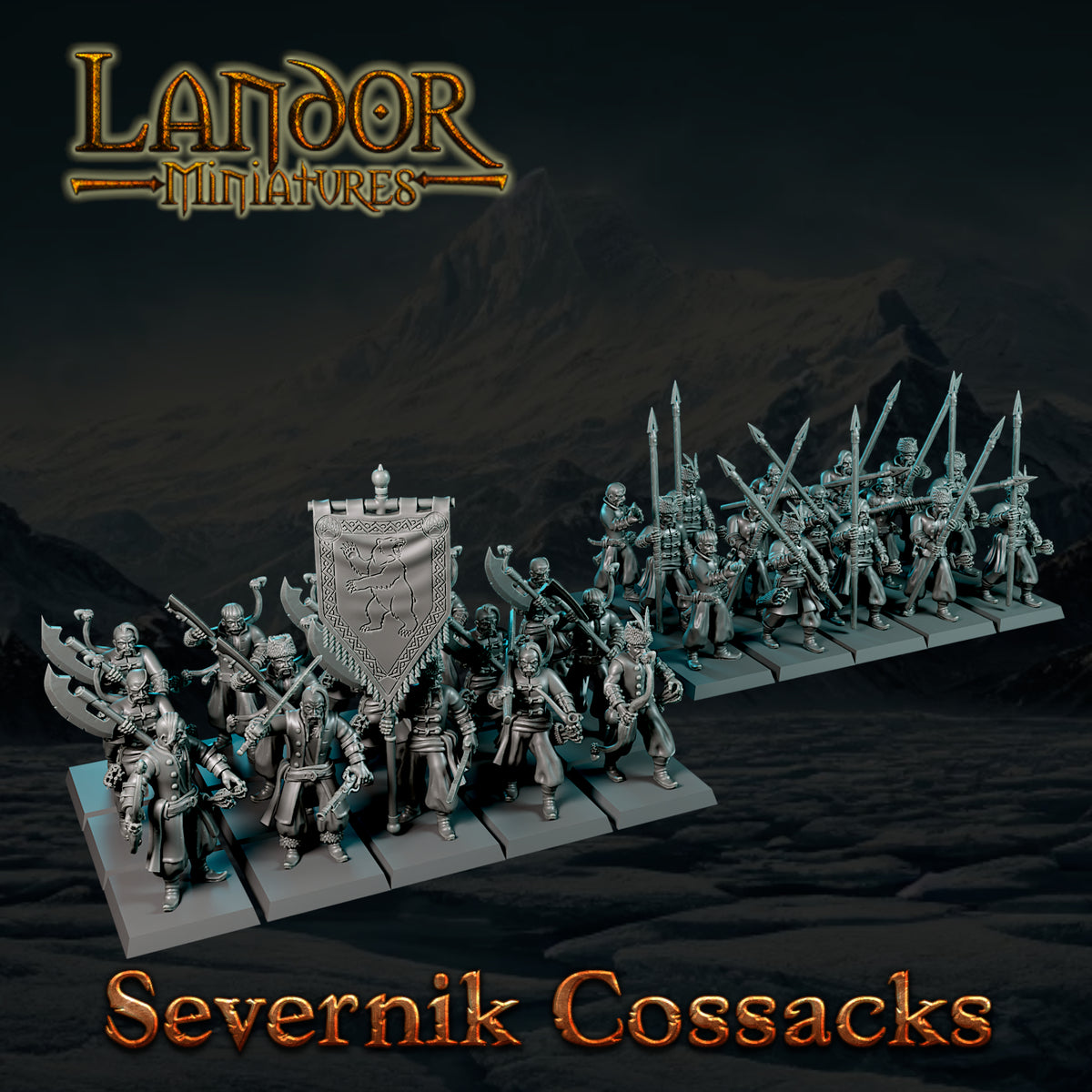 Secvernik Cossacks – Landor Miniatures 3D Printed Miniature (32mm) - image 5