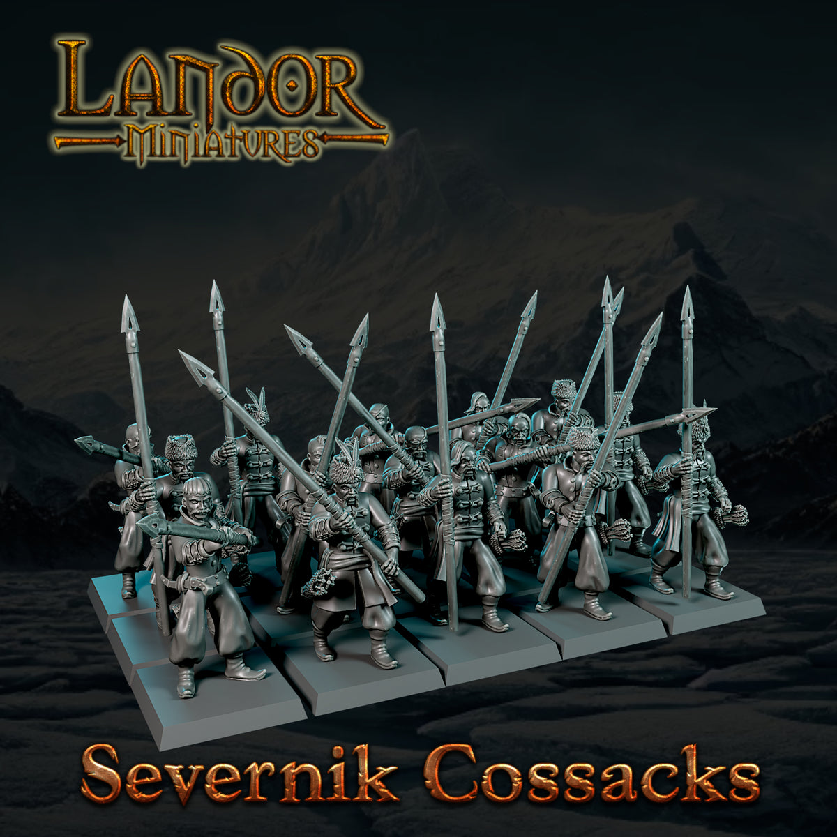 Secvernik Cossacks – Landor Miniatures 3D Printed Miniature (32mm) - image 2