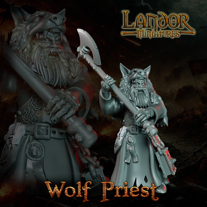 Wolf Priest – Landor Miniatures 3D Printed Miniature (32mm) - image 1
