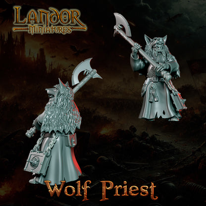 Wolf Priest – Landor Miniatures 3D Printed Miniature (32mm) - image 2