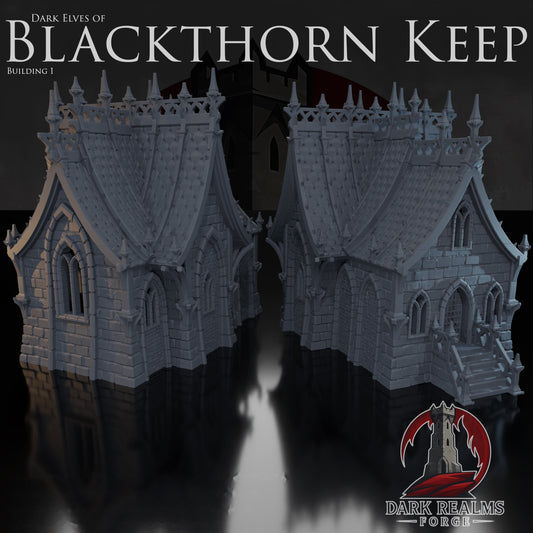 Dark Kin Elf Building 1 – Blackthorn Keep – Tabletop Terrain – product image 1