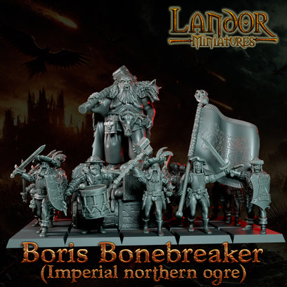 Boris Bonebraker (Imperial Northern Ogre) – Landor Miniatures 3D Printed Miniature (32mm) - image 2