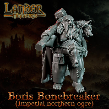 Boris Bonebraker (Imperial Northern Ogre) – Landor Miniatures 3D Printed Miniature (32mm) - image 1