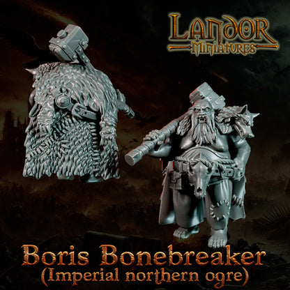Boris Bonebraker (Imperial Northern Ogre) – Landor Miniatures 3D Printed Miniature (32mm) - image 3