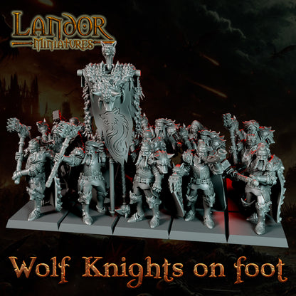 Wolf Knights on foot – Landor Miniatures 3D Printed Miniature (32mm) - image 2