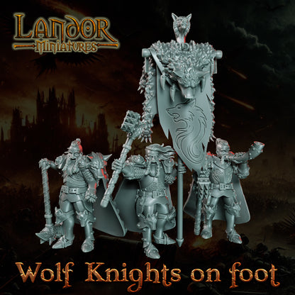 Wolf Knights on foot – Landor Miniatures 3D Printed Miniature (32mm) - image 3