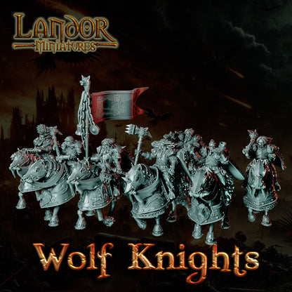 Wolf Knights – Landor Miniatures 3D Printed Miniature (32mm) - image 3