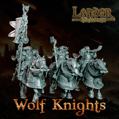Wolf Knights – Landor Miniatures 3D Printed Miniature (32mm) - image 7